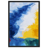 Where Light Meets the Sky | Abstract Wall art Print - Framed Canvas - 60x90 cm / 24x36″ - Black frame