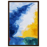 Where Light Meets the Sky | Abstract Wall art Print - Framed Canvas - 60x90 cm / 24x36″ - Dark wood frame