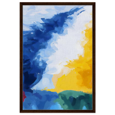 Where Light Meets the Sky | Abstract Wall art Print - Framed Canvas - 60x90 cm / 24x36″ - Dark wood frame