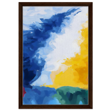 Where Light Meets the Sky | Abstract Wall art Print - Framed Canvas - 40x60 cm / 16x24″ - Dark wood frame