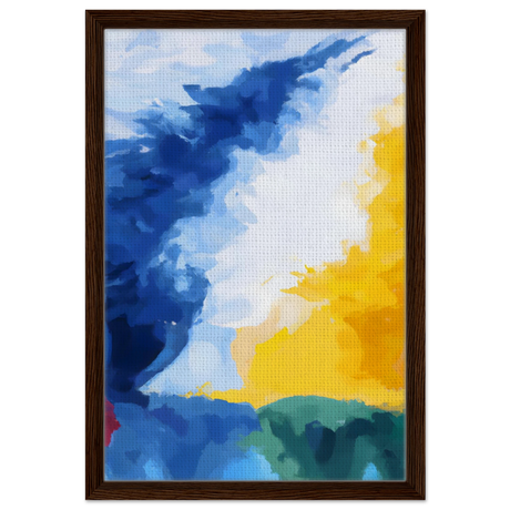 Where Light Meets the Sky | Abstract Wall art Print - Framed Canvas - 40x60 cm / 16x24″ - Dark wood frame