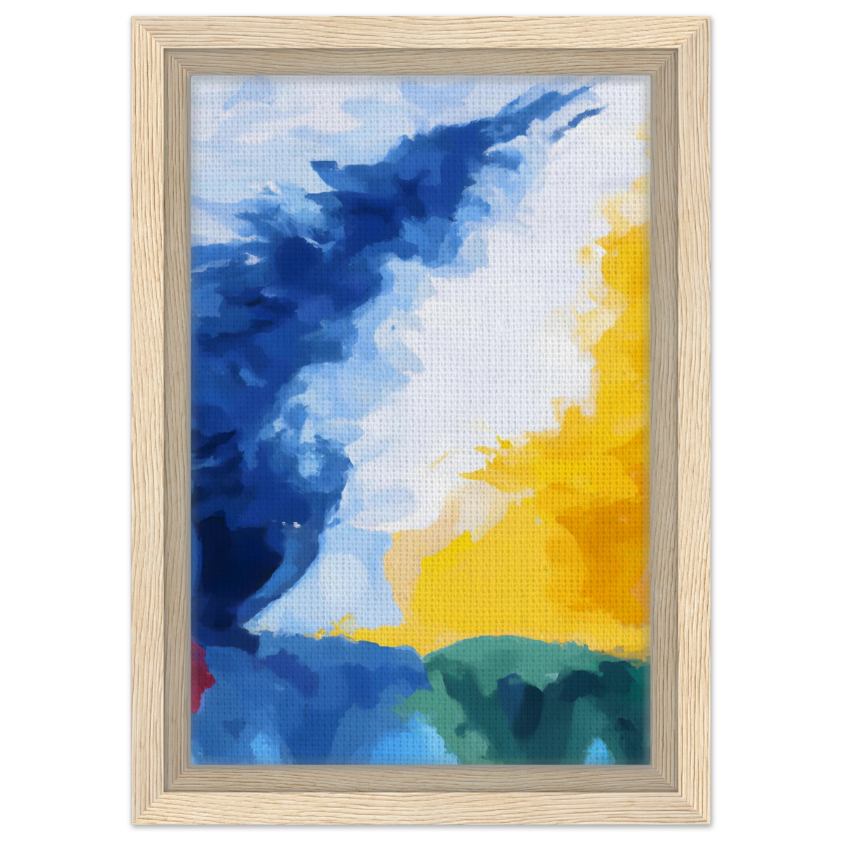 Where Light Meets the Sky | Abstract Wall art Print - Framed Canvas - 20x30 cm / 8x12″ - Wood frame