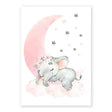 Whimsical Dreams – Pink Wall Art Canvas wall art Ballerina Girl Unicorn Butterfly Kids Room Decor Nursery Poster Pictures Wall Decor - 20x30cm No Frame - Dreamy Elephant - 