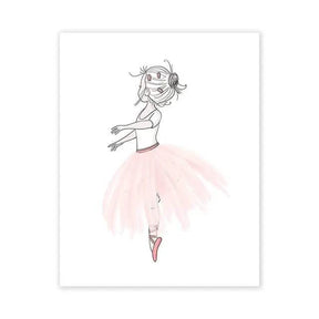 Whimsical Dreams – Pink Wall Art Canvas wall art Ballerina Girl Unicorn Butterfly Kids Room Decor Nursery Poster Pictures Wall Decor - 20x30cm No Frame - Whimsical Dancer - 