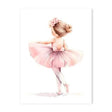Whimsical Dreams – Pink Wall Art Canvas wall art Ballerina Girl Unicorn Butterfly Kids Room Decor Nursery Poster Pictures Wall Decor - 60 x90cm No Frame - Petite Ballerina - 
