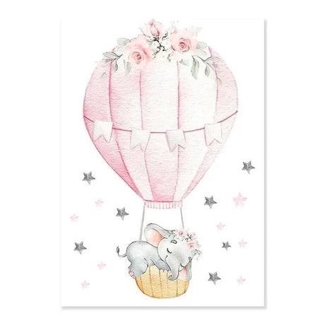 Whimsical Dreams – Pink Wall Art Canvas wall art Ballerina Girl Unicorn Butterfly Kids Room Decor Nursery Poster Pictures Wall Decor - 20x30cm - Floated Frame (Black) - Unicorn Ballerina - 