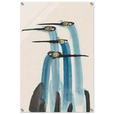 Whimsical Flight – Abstract Watercolor Herons | Wall art Print - Acrylic Print - 50x75 cm / 20x30″ - 