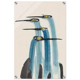 Whimsical Flight – Abstract Watercolor Herons | Wall art Print - Acrylic Print - 40x60 cm / 16x24″ - 