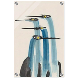 Whimsical Flight – Abstract Watercolor Herons | Wall art Print - Acrylic Print - 30x45 cm / 12x18″ - 