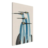 Whimsical Flight – Abstract Watercolor Herons | Wall art Print - Canvas - 50x75 cm / 20x30″ - 