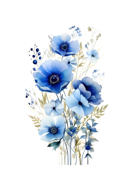 "Whispers of Petals" – Elegant Botanical Minimalism | Wall Art Print | 6 Design Options - 20x30 cm / 8x12" - Design Option4 - Canvas