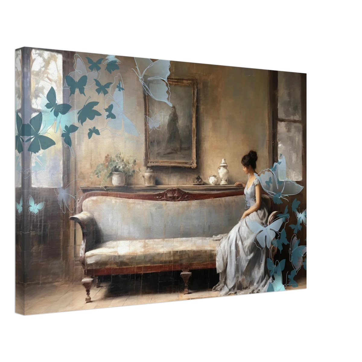 "Whispers of Solitude" – Romantic Realism with a Surreal Twist - Canvas - 40x60 cm / 16x24″ - 