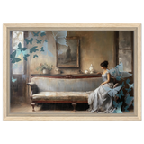 "Whispers of Solitude" – Romantic Realism with a Surreal Twist - Framed Canvas - 30x45 cm / 12x18″ - Wood frame