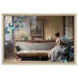 "Whispers of Solitude" – Romantic Realism with a Surreal Twist - Framed Canvas - 50x75 cm / 20x30″ - Wood frame