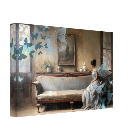 "Whispers of Solitude" – Romantic Realism with a Surreal Twist - Canvas - 20x30 cm / 8x12″ - 