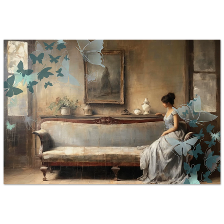 "Whispers of Solitude" – Romantic Realism with a Surreal Twist - Wood Prints - 20x30 cm / 8x12″ - 