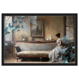 "Whispers of Solitude" – Romantic Realism with a Surreal Twist - Framed Canvas - 50x75 cm / 20x30″ - Black frame