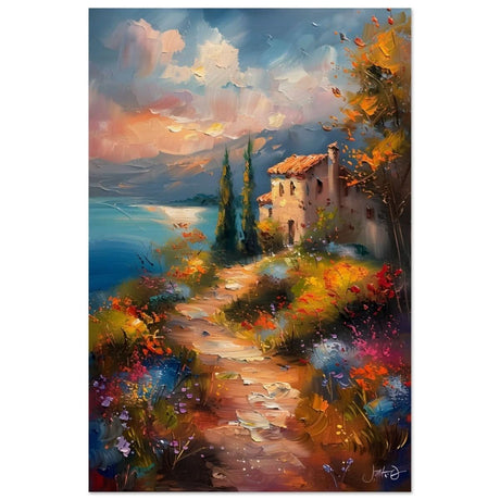 Whispers of Spring: A Coastal Haven | Da Vinci Arts Nature Collection | Wall art print - Wood Prints - 50x75 cm / 20x30″ - 