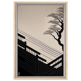 Whispers of Stillness | Japanese - inspired minimalist Wall art Print - Framed Canvas - 50x75 cm / 20x30″ - Wood frame