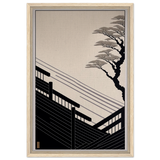 Whispers of Stillness | Japanese - inspired minimalist Wall art Print - Framed Canvas - 40x60 cm / 16x24″ - Wood frame