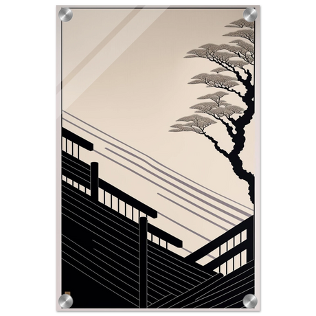 Whispers of Stillness | Japanese - inspired minimalist Wall art Print - Acrylic Print - 30x45 cm / 12x18″ - 