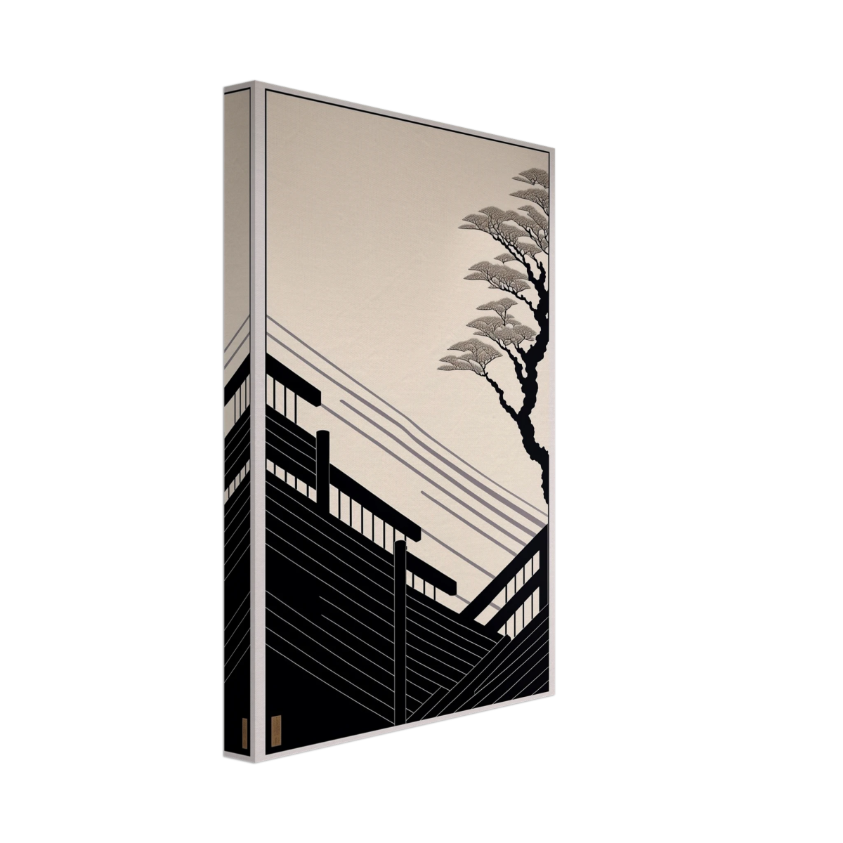 Whispers of Stillness | Japanese - inspired minimalist Wall art Print - Canvas - 20x30 cm / 8x12″ - 