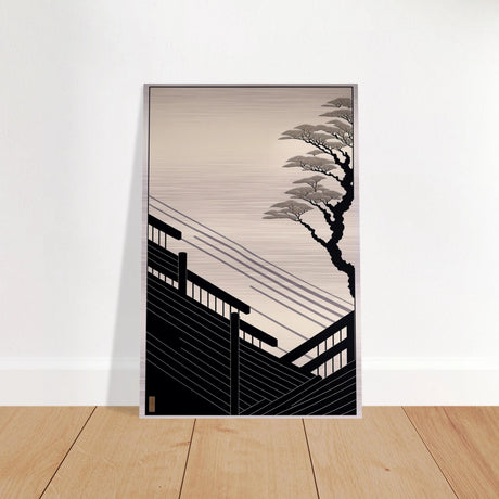 Whispers of Stillness | Japanese - inspired minimalist Wall art Print - Brushed Aluminum Print - 50x75 cm / 20x30″ - 