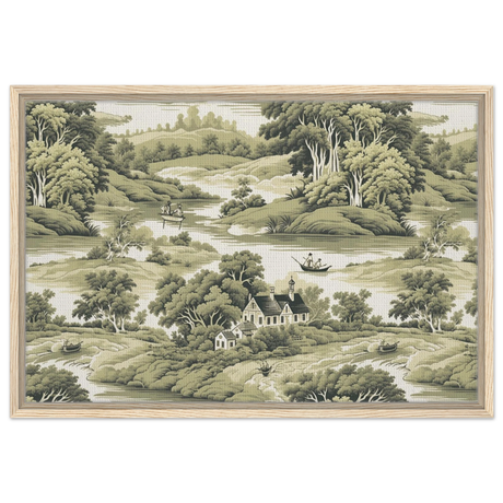 "Whispers of the Countryside" – Vintage Scenic Wall Art Print - Framed Canvas - 50x75 cm / 20x30″ - Wood frame