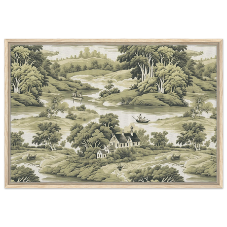 "Whispers of the Countryside" – Vintage Scenic Wall Art Print - Framed Canvas - 60x90 cm / 24x36″ - Wood frame