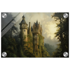 "Whispers of the Ivy Keep" Dreamlike Castle Wall Art Print - Acrylic Print - 20x30 cm / 8x12″ - 