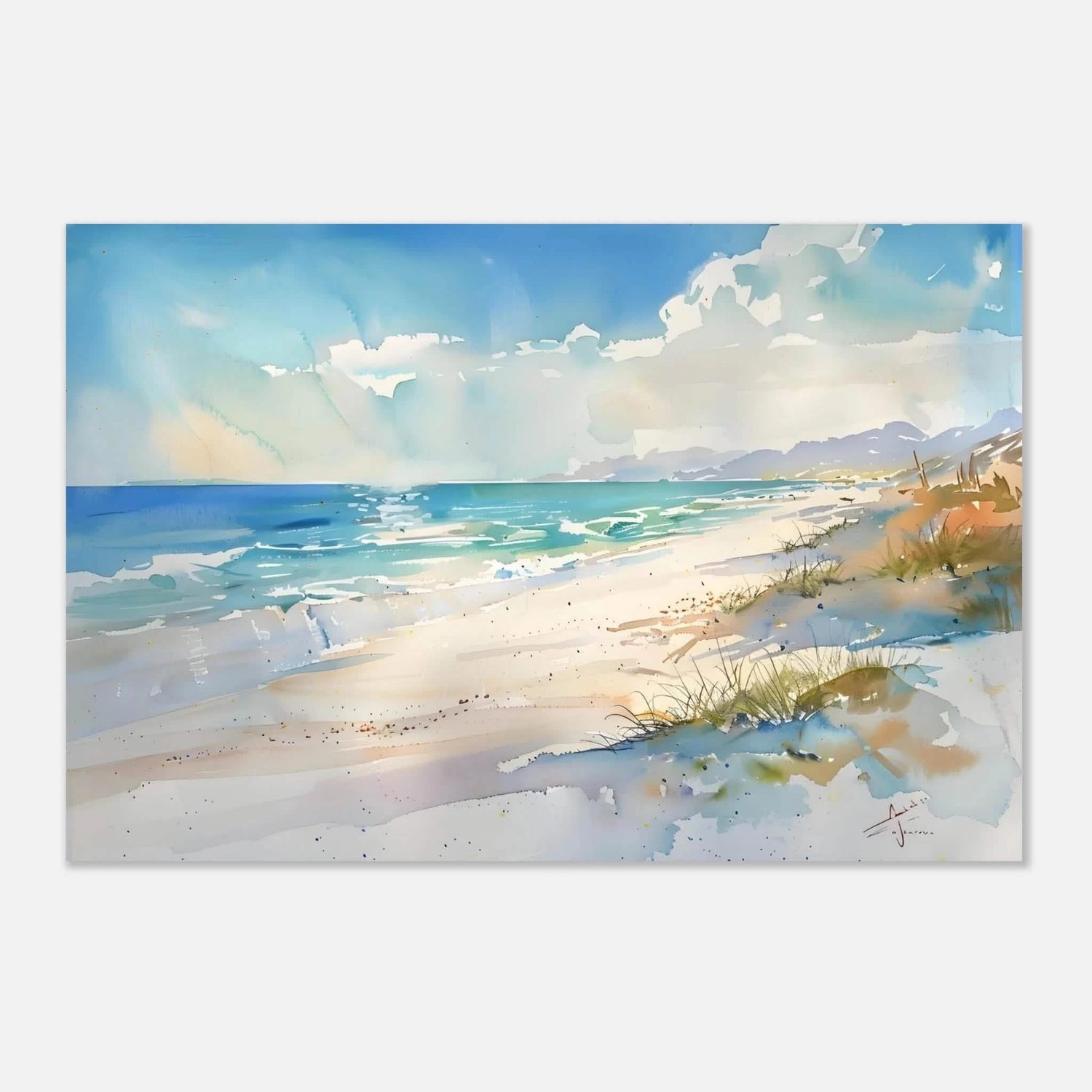Whispers of the Shore – Coastal Serenity in Motion | Wall art Print - Aluminum Print - 20x30 cm / 8x12″ - 