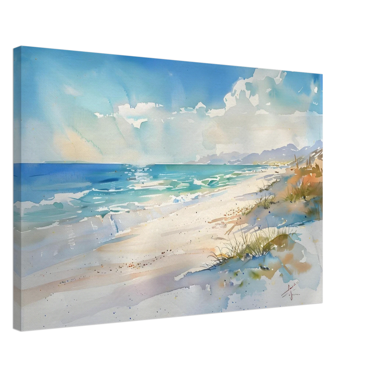 Whispers of the Shore – Coastal Serenity in Motion | Wall art Print - Canvas - 50x75 cm / 20x30″ - 