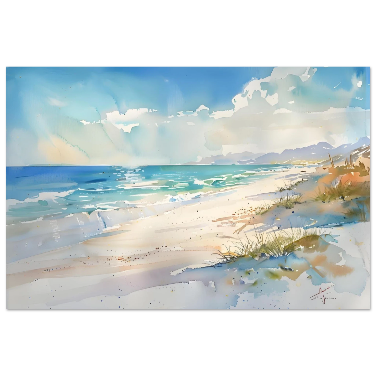 Whispers of the Shore – Coastal Serenity in Motion | Wall art Print - Fine Art Poster - 40x60 cm / 16x24″ - 