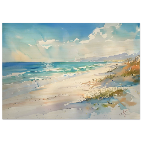 Whispers of the Shore – Coastal Serenity in Motion | Wall art Print - Wood Prints - 70x100 cm / 28x40″ - 