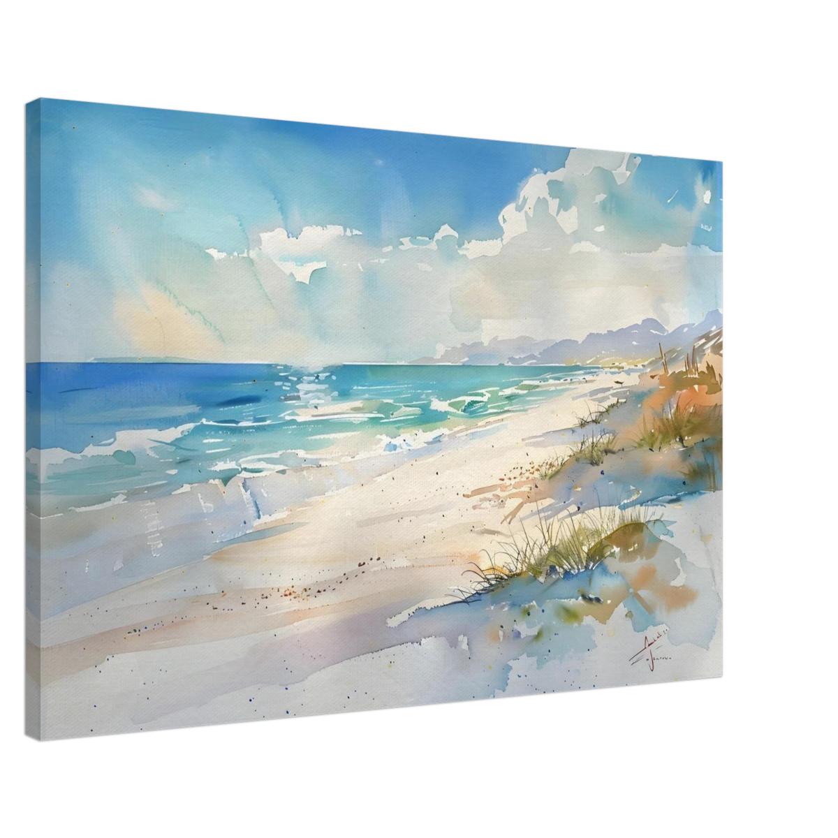 Whispers of the Shore – Coastal Serenity in Motion | Wall art Print - Canvas - 60x90 cm / 24x36″ - 