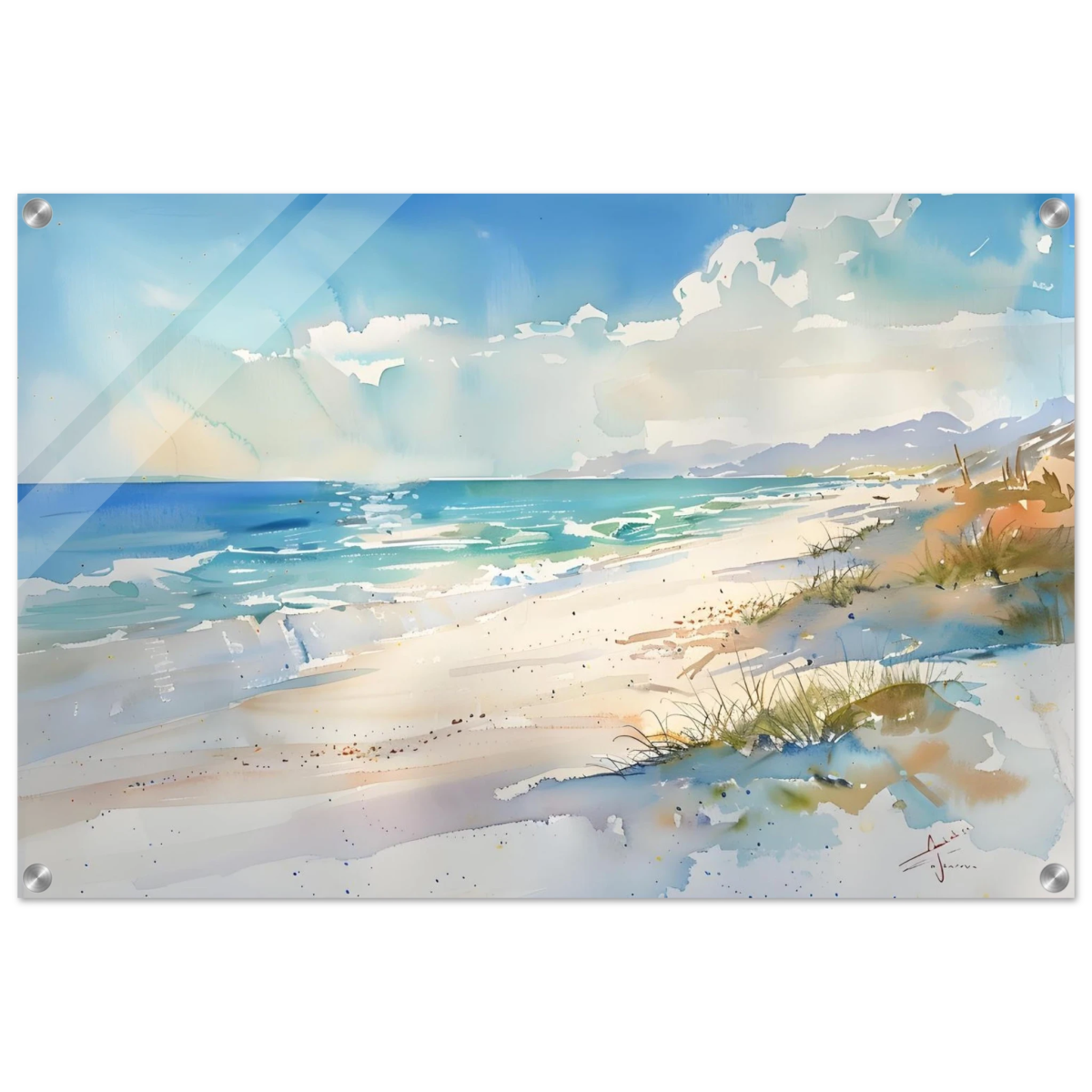 Whispers of the Shore – Coastal Serenity in Motion | Wall art Print - Acrylic Print - 50x75 cm / 20x30″ - 