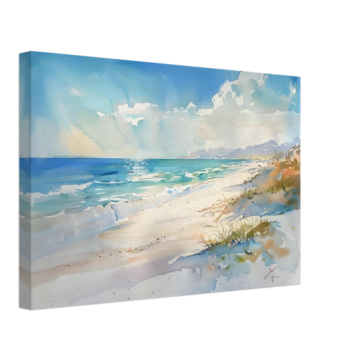 Whispers of the Shore – Coastal Serenity in Motion | Wall art Print - Canvas - 30x45 cm / 12x18″ - 