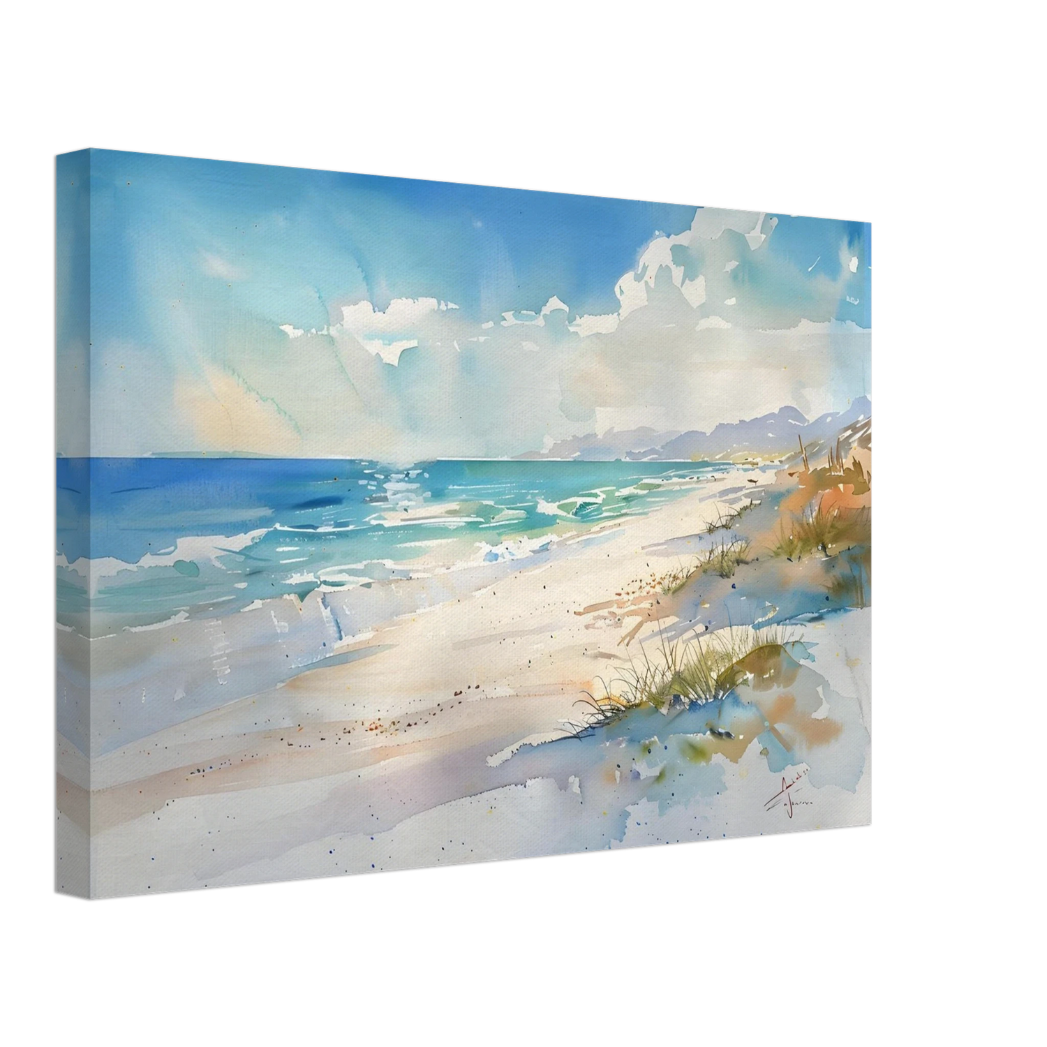 Whispers of the Shore – Coastal Serenity in Motion | Wall art Print - Canvas - 30x45 cm / 12x18″ - 