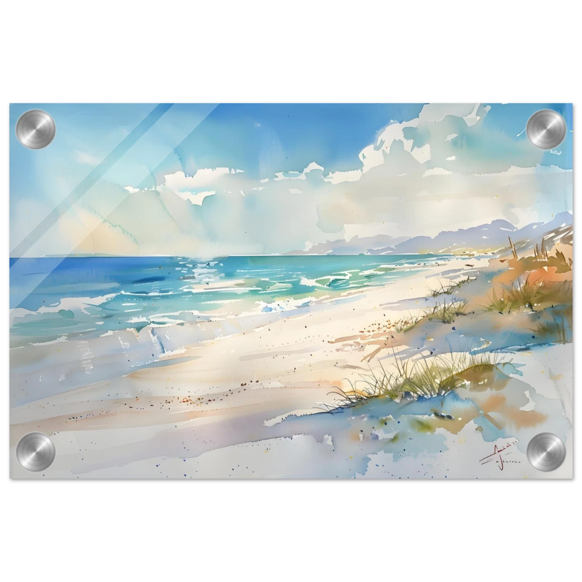 Whispers of the Shore – Coastal Serenity in Motion | Wall art Print - Acrylic Print - 20x30 cm / 8x12″ - 