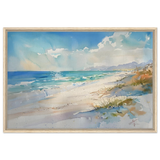 Whispers of the Shore – Coastal Serenity in Motion | Wall art Print - Framed Canvas - 60x90 cm / 24x36″ - Wood frame