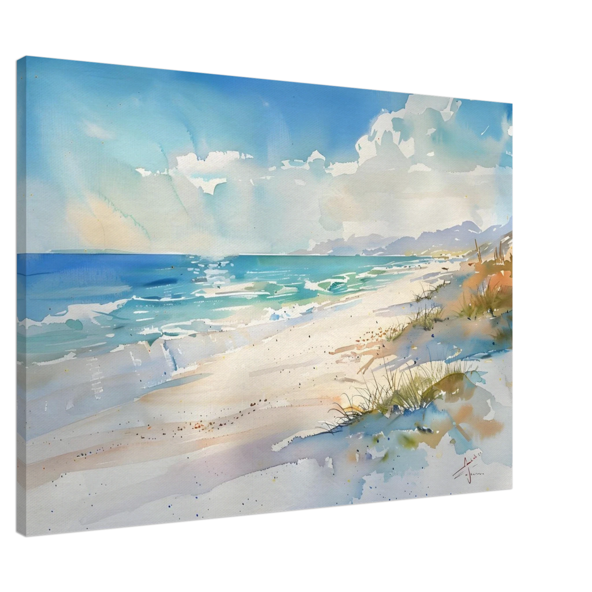 Whispers of the Shore – Coastal Serenity in Motion | Wall art Print - Canvas - 70x100 cm / 28x40″ - 