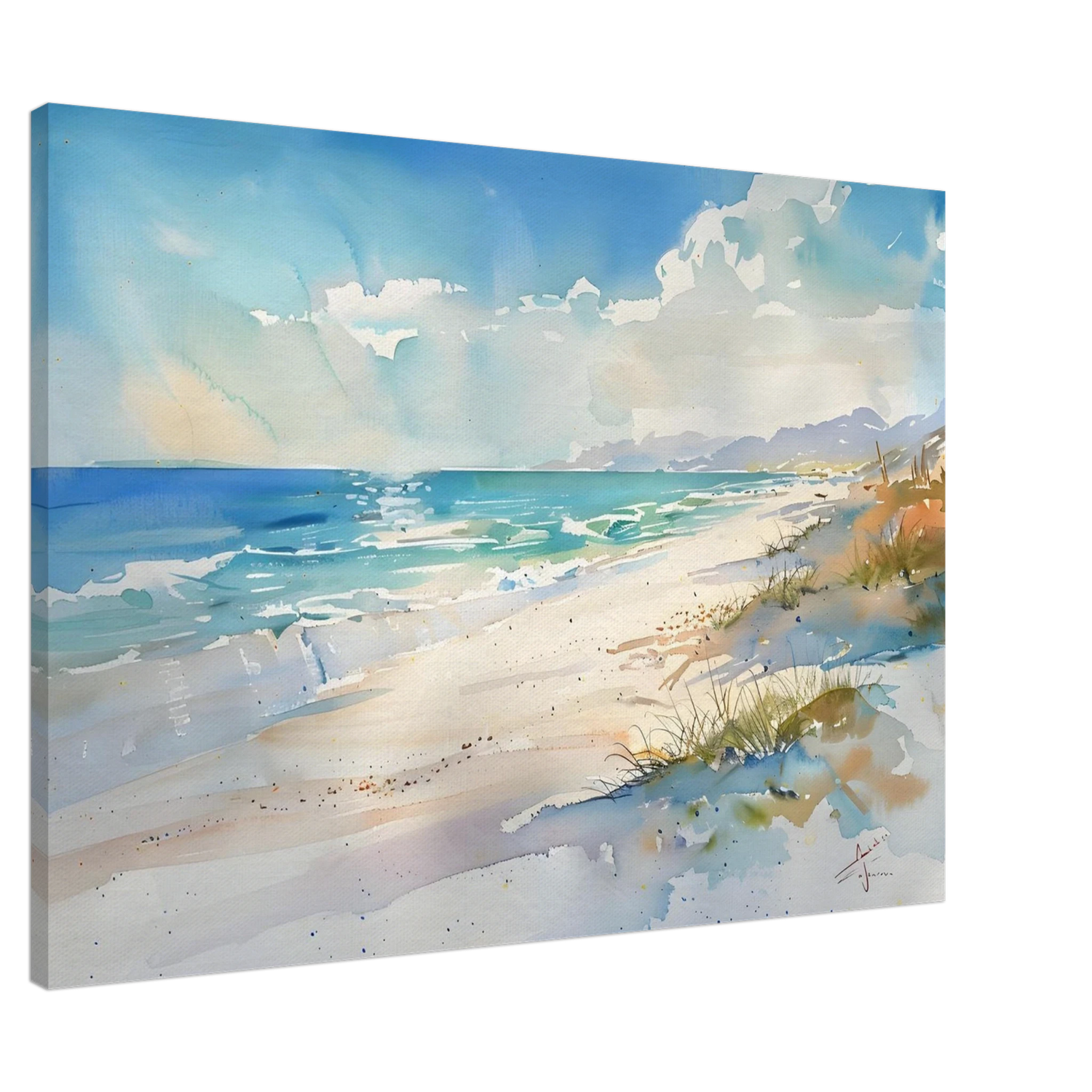 Whispers of the Shore – Coastal Serenity in Motion | Wall art Print - Canvas - 70x100 cm / 28x40″ - 