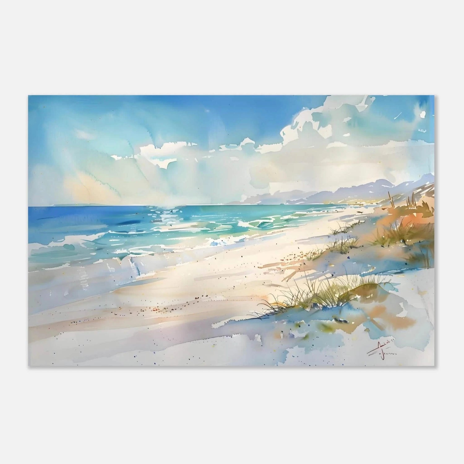 Whispers of the Shore – Coastal Serenity in Motion | Wall art Print - Aluminum Print - 50x75 cm / 20x30″ - 