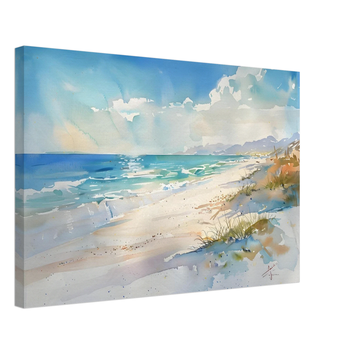 Whispers of the Shore – Coastal Serenity in Motion | Wall art Print - Canvas - 40x60 cm / 16x24″ - 