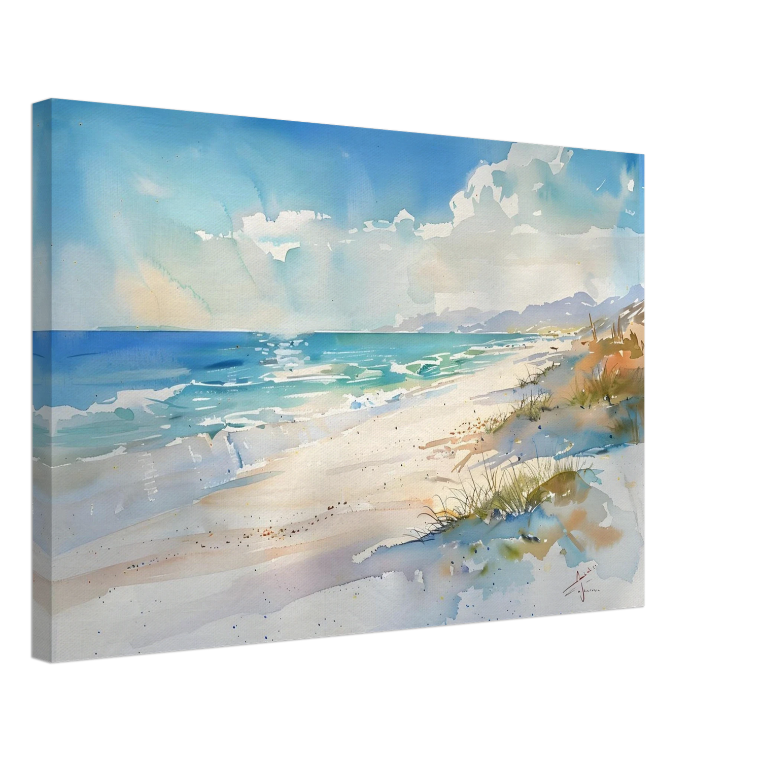 Whispers of the Shore – Coastal Serenity in Motion | Wall art Print - Canvas - 40x60 cm / 16x24″ - 