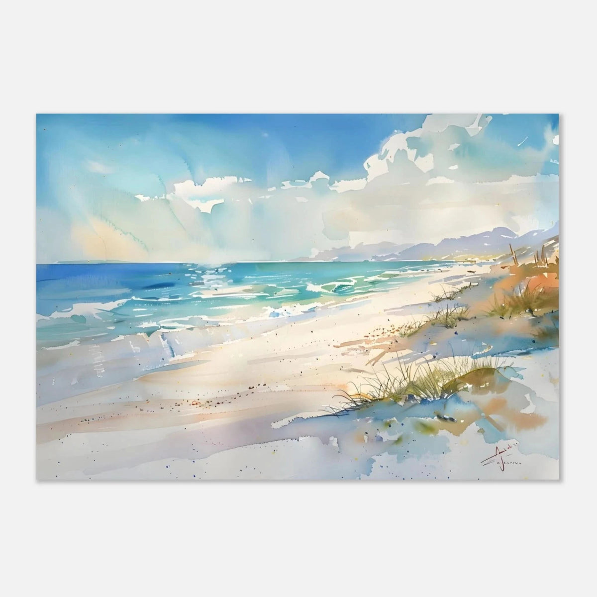 Whispers of the Shore – Coastal Serenity in Motion | Wall art Print - Aluminum Print - 70x100 cm / 28x40″ - 