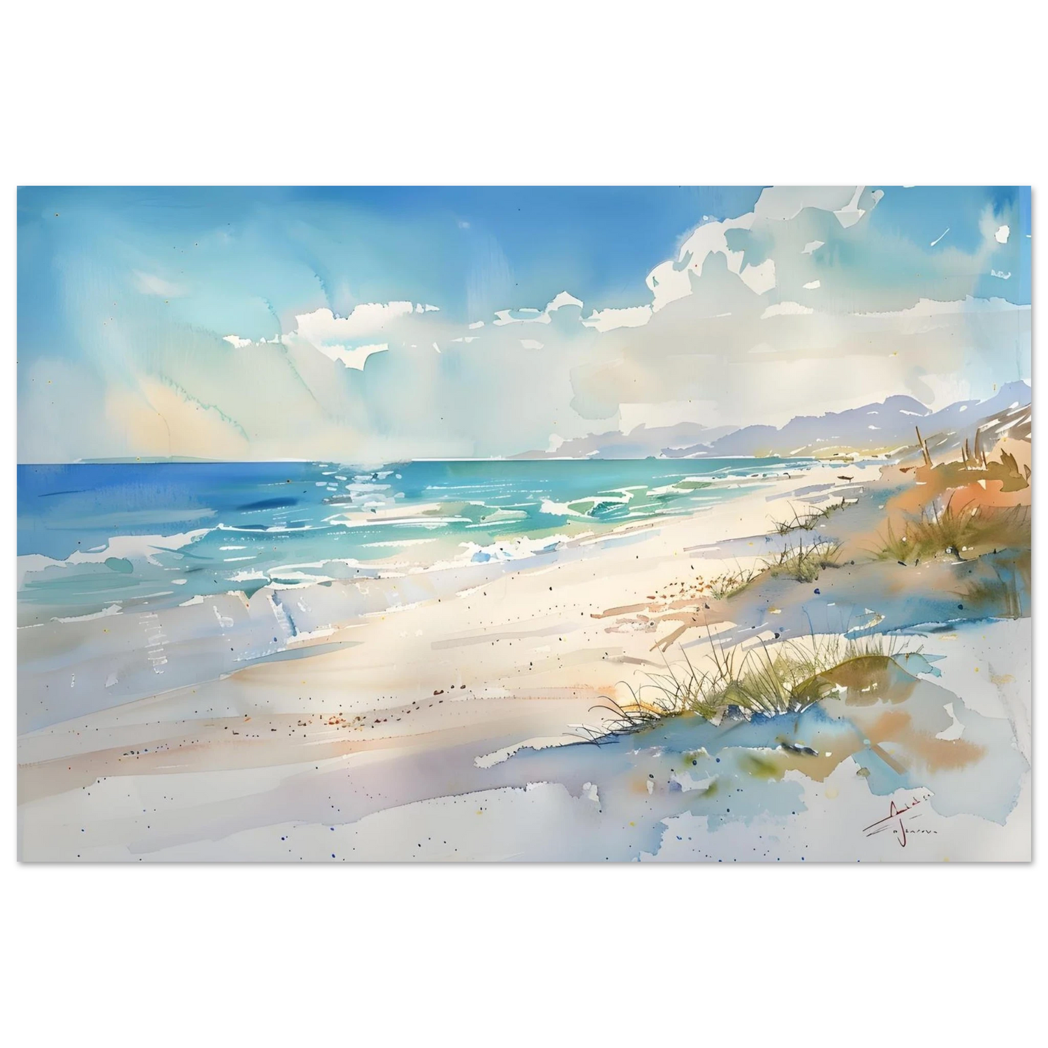 Whispers of the Shore – Coastal Serenity in Motion | Wall art Print - Fine Art Poster - 60x90 cm / 24x36″ - 