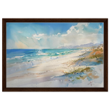 Whispers of the Shore – Coastal Serenity in Motion | Wall art Print - Framed Canvas - 40x60 cm / 16x24″ - Dark wood frame