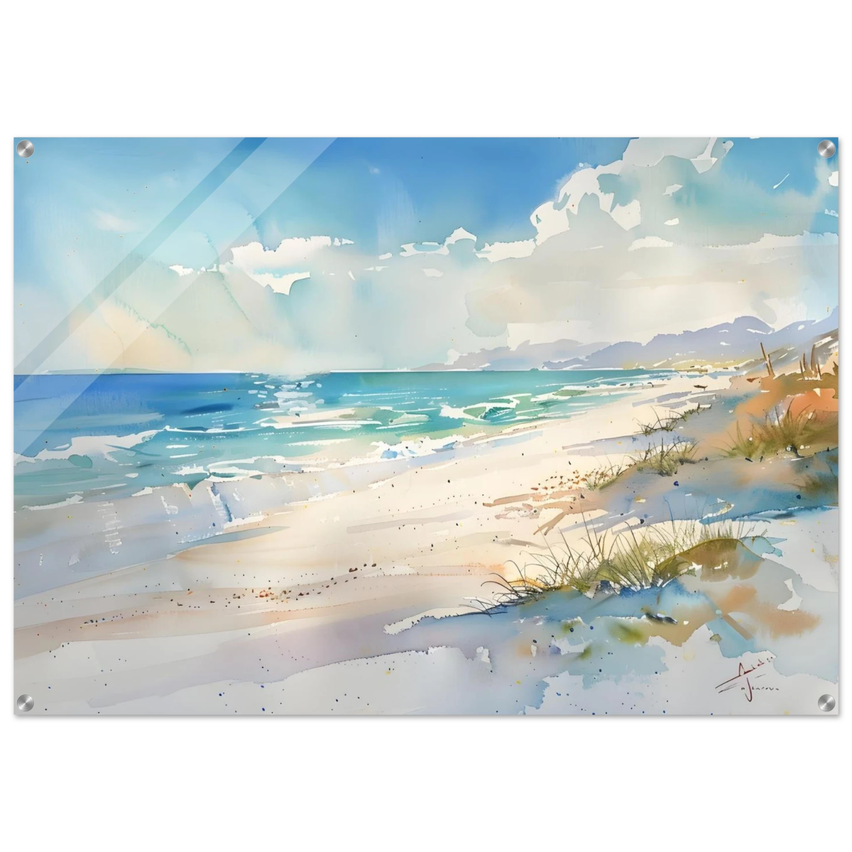 Whispers of the Shore – Coastal Serenity in Motion | Wall art Print - Acrylic Print - 70x100 cm / 28x40″ - 