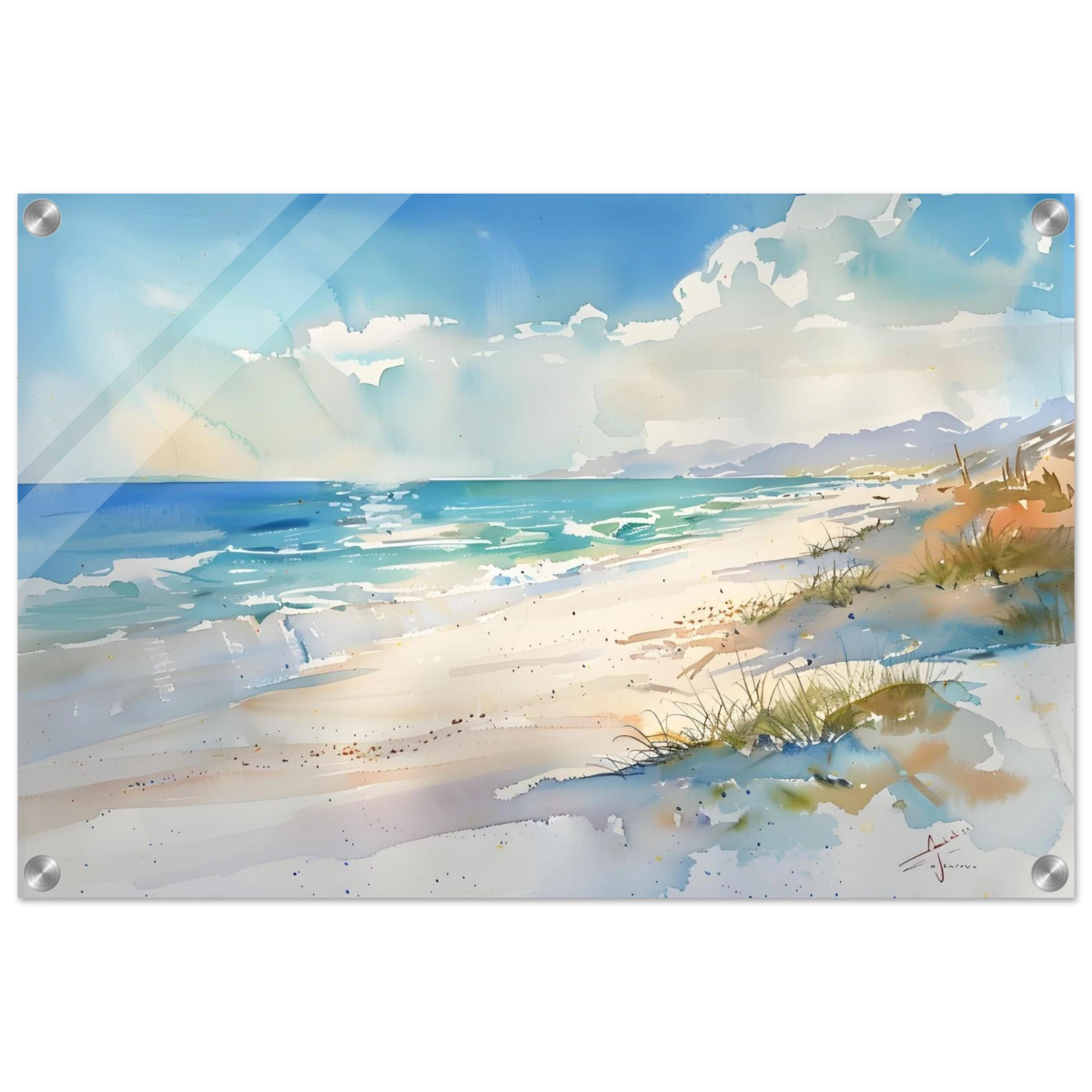 Whispers of the Shore – Coastal Serenity in Motion | Wall art Print - Acrylic Print - 40x60 cm / 16x24″ - 